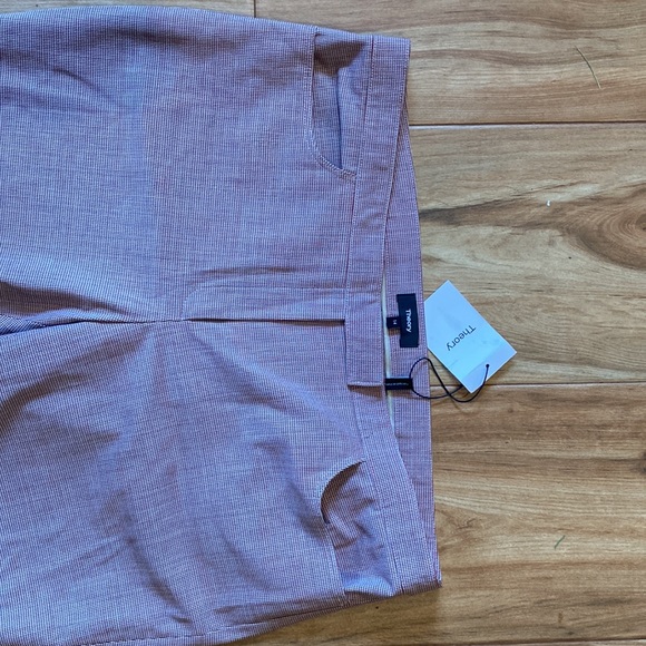 ❤️🤍💙Theory Red Multi Hounds Portland Crop Pant B - Picture 4 of 7